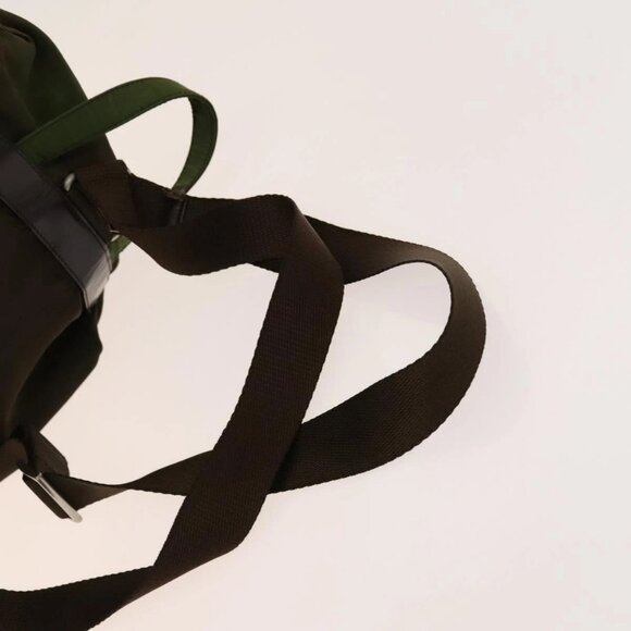 PRADA Backpack Nylon Khaki Silver Auth 140624 - Picture 8 of 16